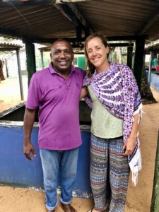 Fiona & Dudley - founder of the Kosgoda Sea Turtle Conservation Project